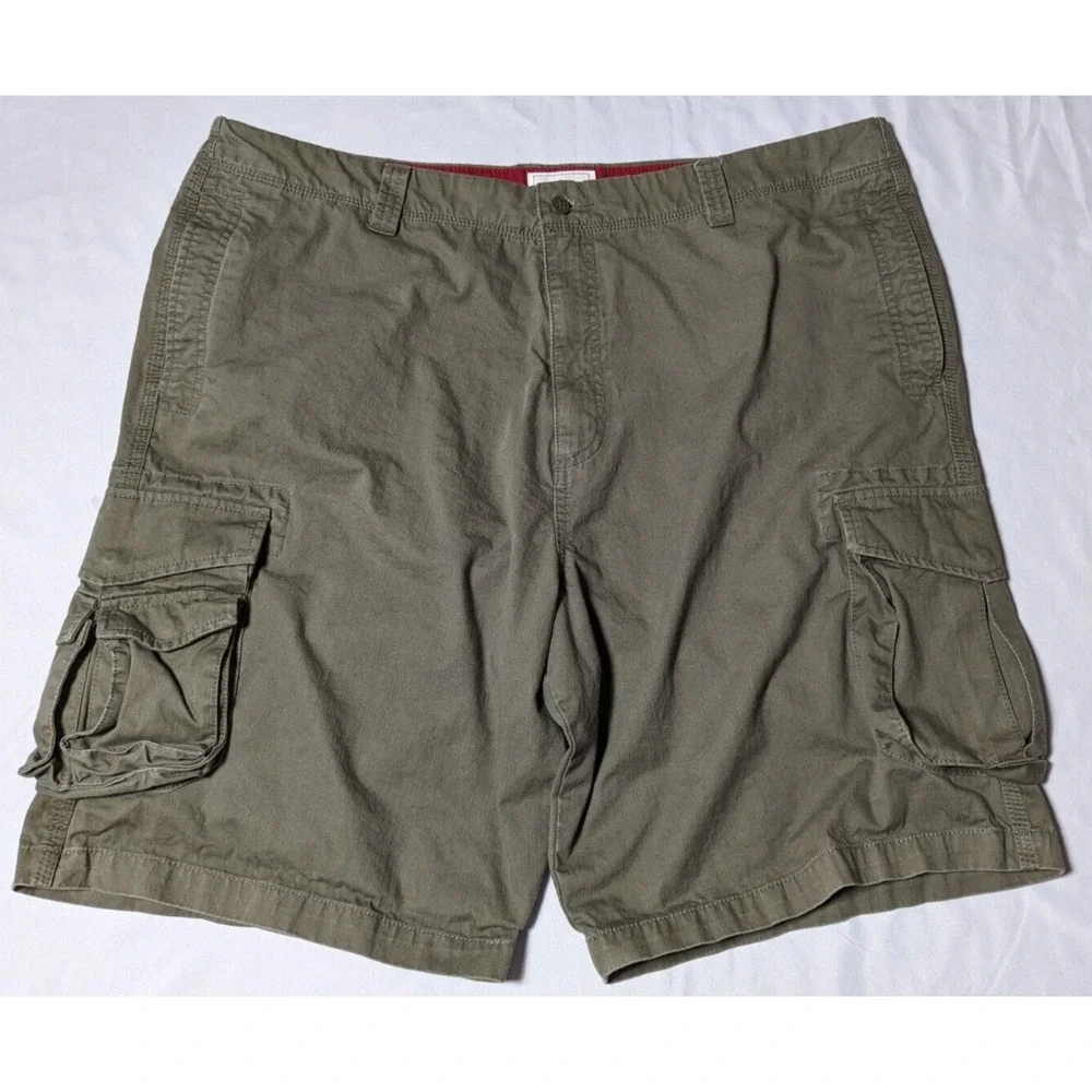 DOCKERS FLAT FRONT LOOSE FIT Men Size 42 Cotton‎ Green 10